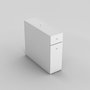 Hanah Home Mueble de Baño Escandinavo Blanco con 2 Cajones y Estanterías, Diseño Elegante y Funcional para Almacenamiento